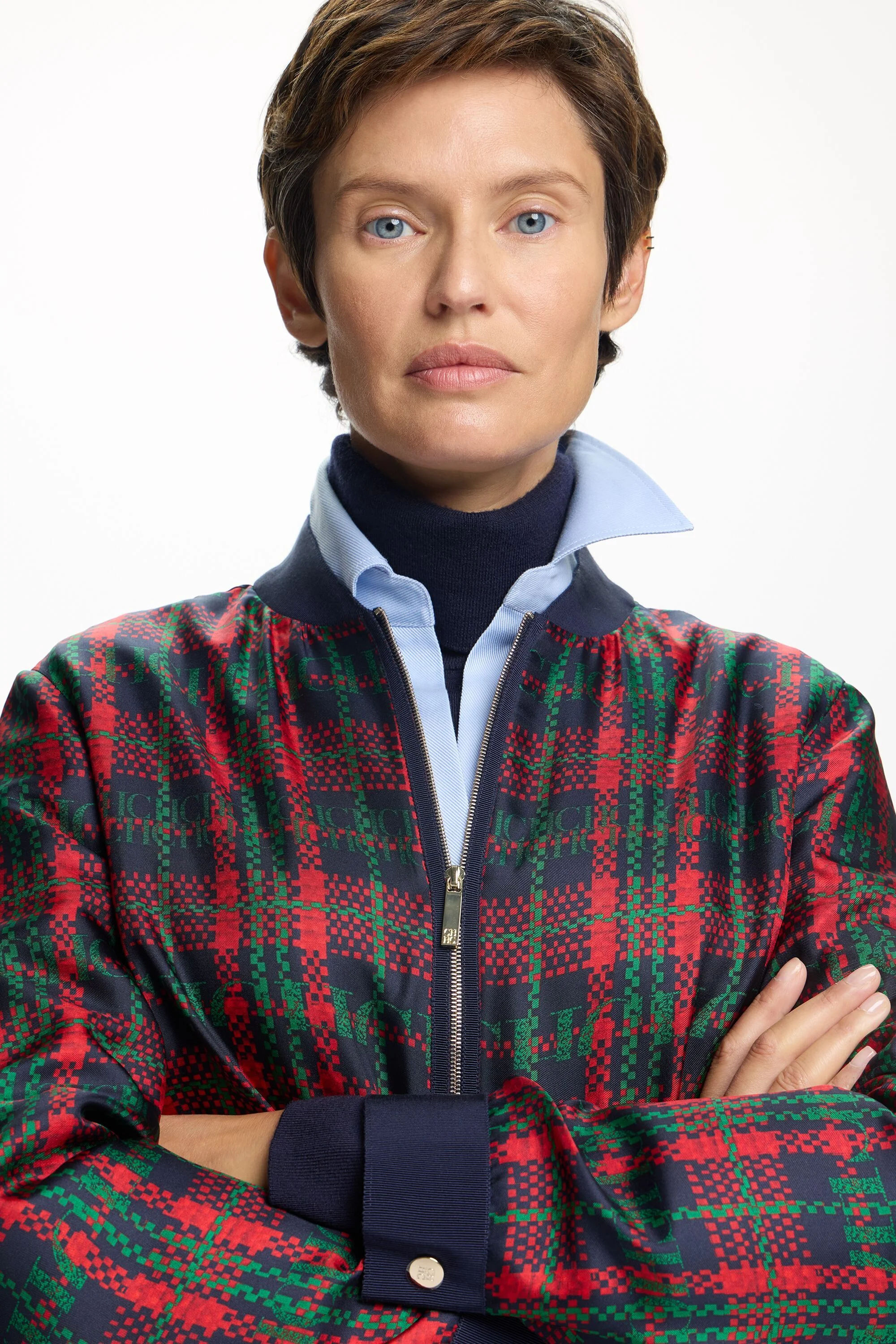 CHartan Print Silk Twill Straight-Fit Shirt