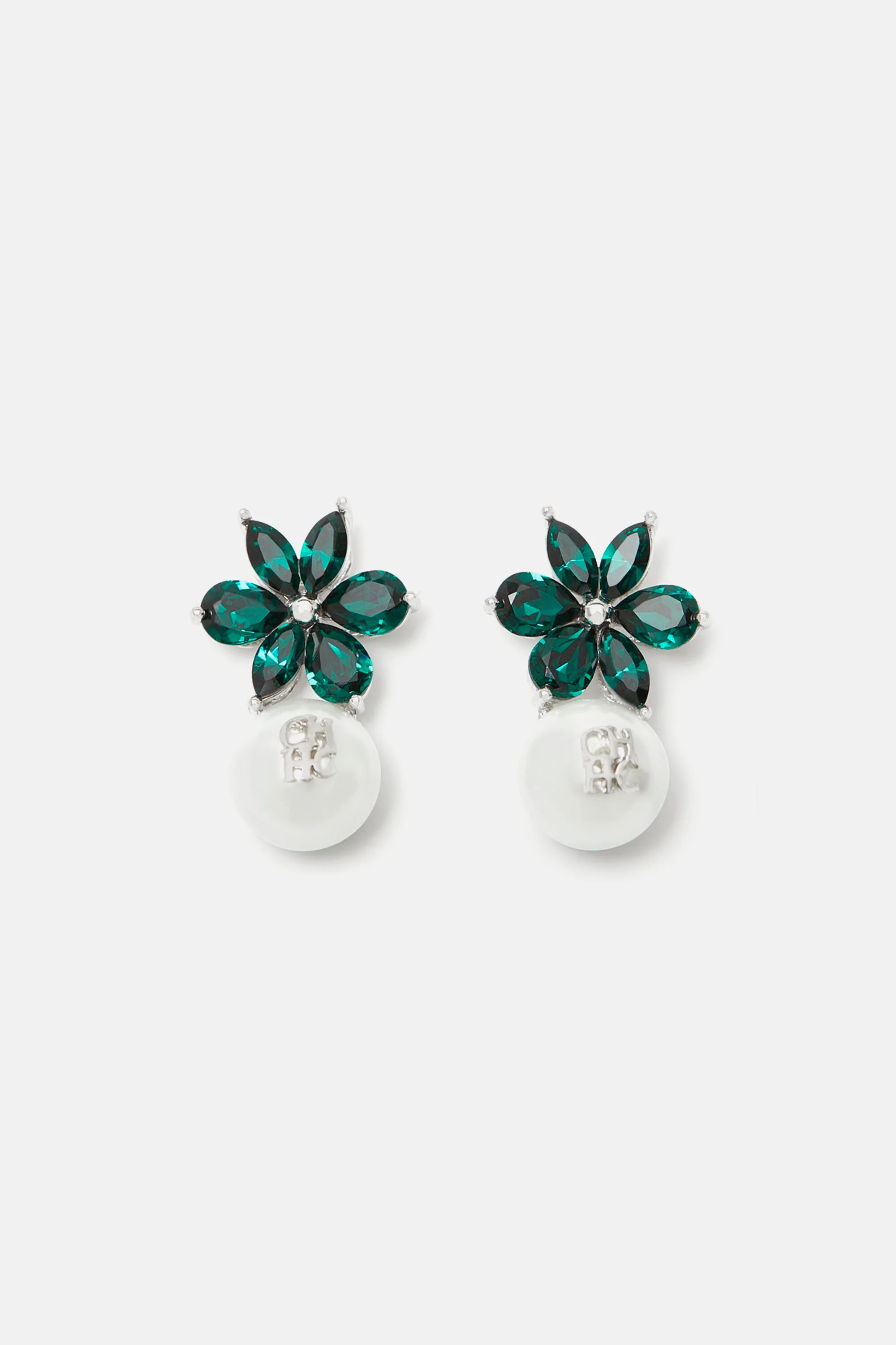 Jasmine Audrey Earrings with Pearl and Crystal